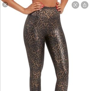 Spanx active wear leggings cheetah print